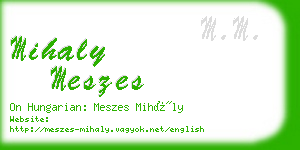 mihaly meszes business card